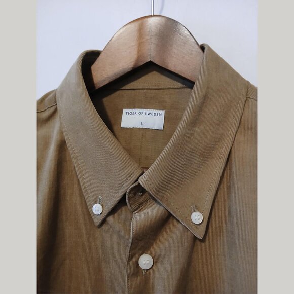 TIGER OF SWEDEN - Beige corduroy shirt - Sz L - Picture 3 of 8